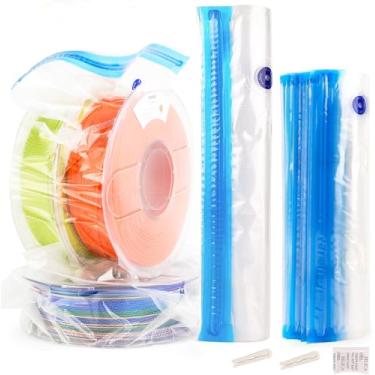 Imagem de AMOLEN Filamento de impressora 3D, 66 peças, kit a vácuo, sacos de filamento, carretel de armazenamento, selagem, 30 sacos com dois tamanhos, resistente à umidade à prova de poeira para manter o