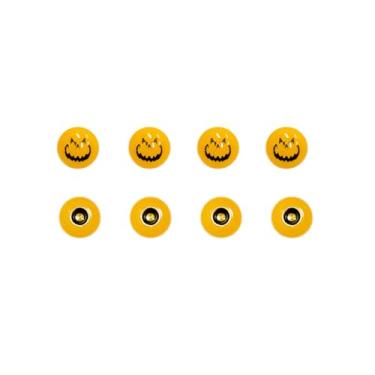 Imagem de 8 peças de tampas de haste de válvula de pneu com emoji divertido, tampas de válvula de expressão duráveis, tampas de válvula à prova de poeira e vazamento de ajuste universal para carros, caminhões