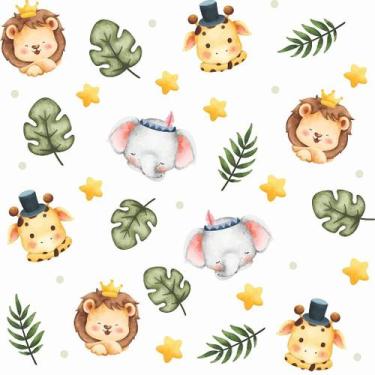 Imagem de Tecido Tricoline Safári Aquarela - Peripan - 50 cm x 150 cm para Artes