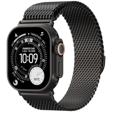 Imagem de Pulseira de malha magnética milanesa compatível com Apple Watch Ultra séries 3/2/1 de 49 mm, 46 mm, 45 mm, 44 mm, 42 mm, 41 mm, 40 mm e 38 mm para Apple Watch Ultra 3/2/1 séries 11 10 9 8 7 6 5 4 SE