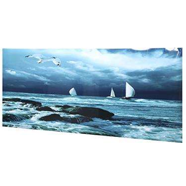 Imagem de Acouto Fundo do Aquário Cartaz Pvc Adesivo Mar Barco Vela Padrão Peixe Decoração Adesivo Subaquático Cidade Ruínas Ferramentas de Fundo & Melhoria da Casa (122 * 50cm)