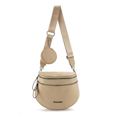 Imagem de Montana West Bolsas transversais de nylon para mulheres, bolsa de bumbum grande, pochete transversal, Grande-nylon-cáqui