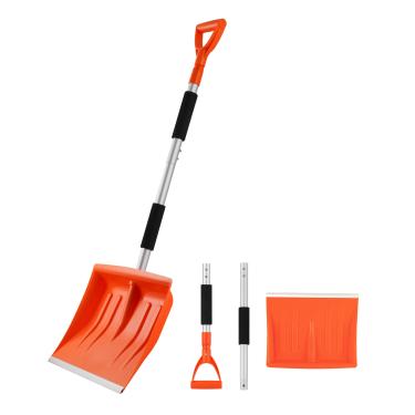 Imagem de Pá de neve para garagem, pás de neve retráteis e removíveis de 109 a 127 cm com lâmina afiada e alça de espuma antiderrapante, fácil de armazenar. Adequado para emergências de carro, limpeza de jardim
