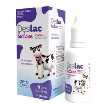 Imagem de Deslac Enzima Lactase Gotas 15ml Lactose Maxinutri