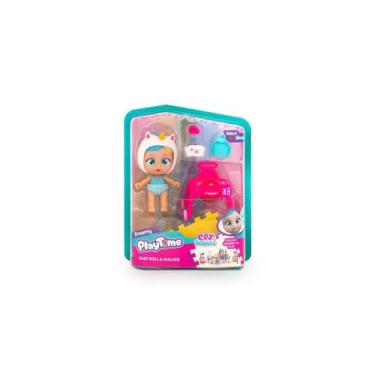 Imagem de Boneca Cry Babies Playtime Dreamy Com Carrinho Multikids BR2463