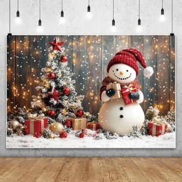 Imagem de Fundo de parede de madeira de Natal de 1,5 x 0,9 m de Natal, bolas de pinheiro, fundo de fotografia de neve, sazonal, feriado, faixa de festa familiar, decoração de quarto de crianças, adereços de