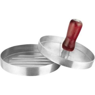 Imagem de Modelador de hamburguer artesanal prensa aluminio - bazar do saara
