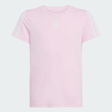 Imagem de Camiseta Infantil Adidas Treino Essencial Rosa Três Listras-Feminino