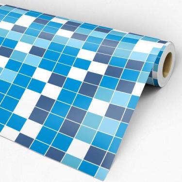 Imagem de Papel De Parede Pastilha Modelo Azul Marinho Auto Colante - Artetik Di