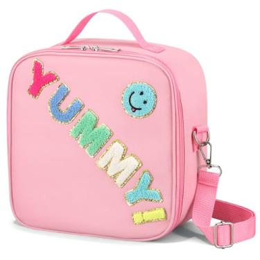 Imagem de HAWEEK Lancheira infantil isolada com alça de ombro ajustável, à prova d'água, reutilizável, para meninas, meninos, lavável, macia, térmica para lanche para piquenique escolar e creche infantil