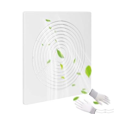 Imagem de PTLEVYN Capa de exaustor de banheiro branca fosca grade de ventilador de teto de banheiro com substituição de mola ventilador quadrado de teto ou parede exaustor, grade de ventilador de teto, capa de