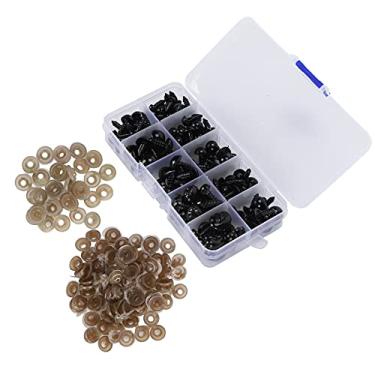 Imagem de AYNEFY Materiais de Artesanato Costura Feitos à Mão Olhos e Nariz de Segurança Com Arruelas Acessórios para Fabricação de Brinquedos Adequados para Uma Variedade de Bonecas Ursinhos de Pelúcia Bichos de Pelúcia Olhos de Plástico Nariz de Plástico