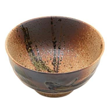 Imagem de Tigela de Ramen Japonesa Mino Ware, Tigela de Sopa de Macarrão de Cerâmica Artesanal, Cerâmica Vitrificada Artística Grande, Prato de Servir Qualidade de Restaurante para Udon, Soba e Pho