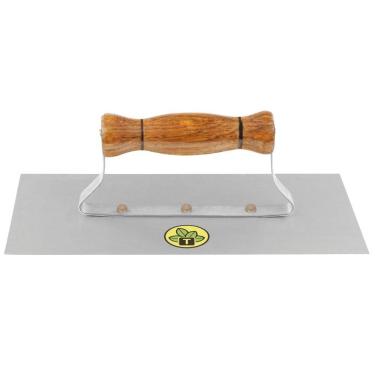 Imagem de Desempenadeira Metálica De Base Lisa Tramontina Sem Dentes Com Cabo De Madeira