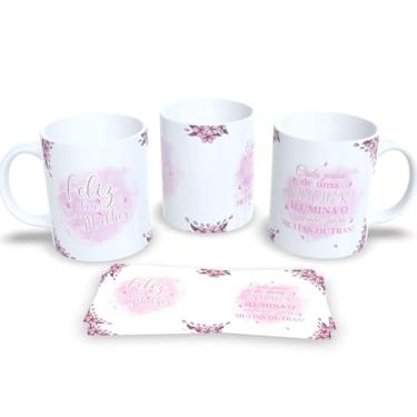 Imagem de Caneca de Porcelana Branca Dia Internacional da Mulher (Feliz dia da mulher 3)