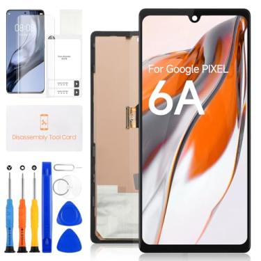 Imagem de Incell para tela LCD Google Pixel 6A para substituição de tela Pixel 6A GX7AS GB62Z G1AZG Pixel 6A Touch Screen digitalizador de vidro com peça de reparo (sem função de impressão digital, preto com
