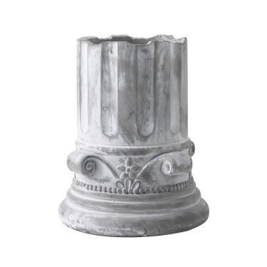 Imagem de Vaso para plantas de cimento com design de coluna romana vintage