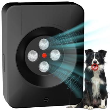 Imagem de Merrymoe Dispositivos ultrassônicos de dissuasão de latidos de cães, dispositivo antilatido para cães, 3 modos de parar de latir, silenciador anticachorro para uso interno e externo, recarregável e