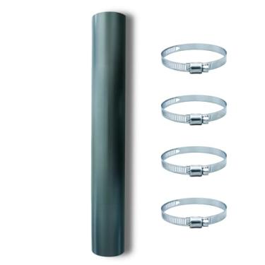 Imagem de Mangueira de pescoço de enchimento de combustível a gasolina com 4 braçadeiras de mangueira, tanque de gás reforçado interno de 3,8 cm (reto, 3,8 cm ID 48,5 cm de comprimento)