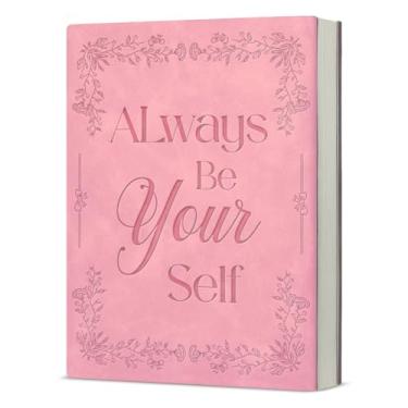 Imagem de QYCFDXD Caderno inspirador para mulheres, meninas, Always Be Yourself, incentivo, presentes motivacionais para amigas, filhas, irmãs, colegas de trabalho - rosa