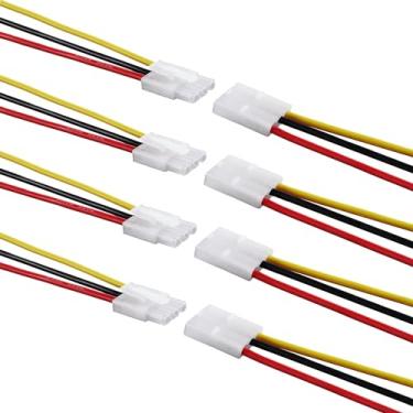Imagem de 3 Pin Tamiya Plug Connector Big Tamiya Plug Battery Male Female Connector Adapter 4Pairs Tamiya Battery Connectors with 14AWG 10cm Cable, for RC Car Lipo Battery Charge.(4 Tamiya3P)