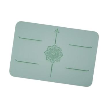 Imagem de simhoa Tapete de ioga pequeno, antiderrapante, para meditação, academia, com apoio para os joelhos, ideal para exercícios de flexão de joelhos, viagens e, Luz Verde