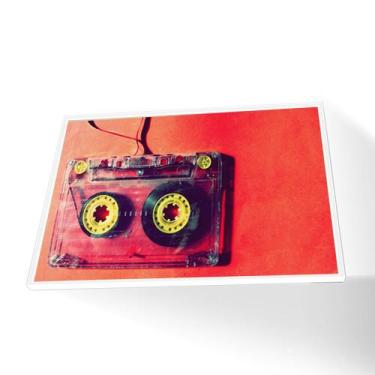 Imagem de Quadro Fita K7 Canvas Sem Vidro - Center Molduras, 20x30 Baixa, Branca