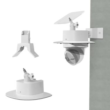 Imagem de HOLACA Kit de montagem de canto de parede com capa de câmera Sun Rain Shade, suporte de painel solar compatível com câmera Eufy Security 4G LTE Cam S330