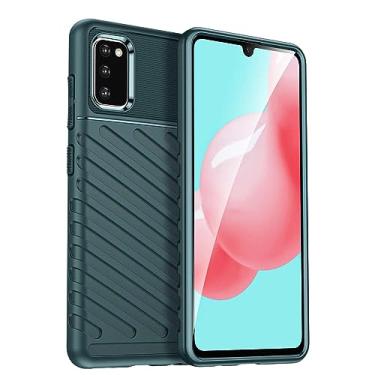 Imagem de IDEWEI Capa para Samsung Galaxy A41. Fibra de carbono refinada, anti-queda, anti-impressões digitais, proteção integral. A capa do telemóvel é compatível com Samsung Galaxy A41