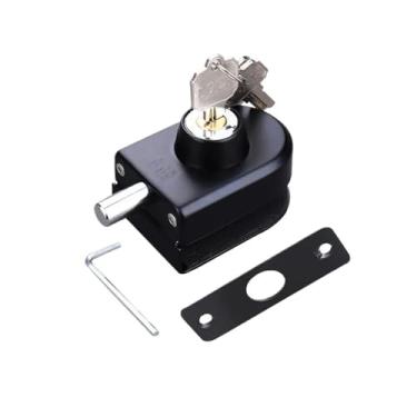 Imagem de 1 conjunto de trava de piso de porta de vidro de aço inoxidável única sem furo sem moldura (40 x 40 x 20 mm)