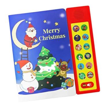 Imagem de simhoa Livro interativo com sons, canções de Natal infantis, brinquedo educativo para a primeira infância, livro musical para jardim de infância.
