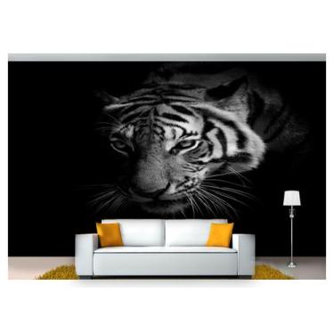 Imagem de Papel De Parede Animais Tigre P E B 3D Anm95 - Você Decora