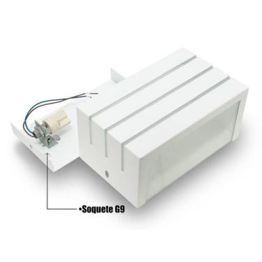 Imagem de Kit Com 6 Arandelas Frisada Branca Parede Externa - Lcg Eletro