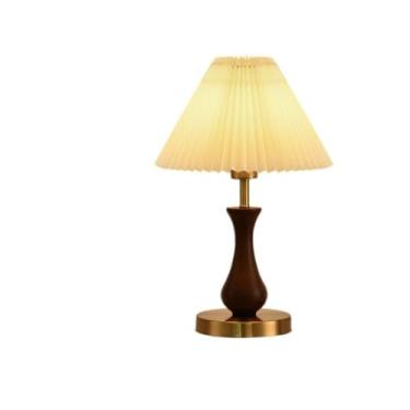 Imagem de Abajur de cabeceira, Abajur de mesa, Design moderno e sofisticado, Quarto, Escritório, Estilo americano aconchegante, Luminária de luxo com toque retrô (Seção A)