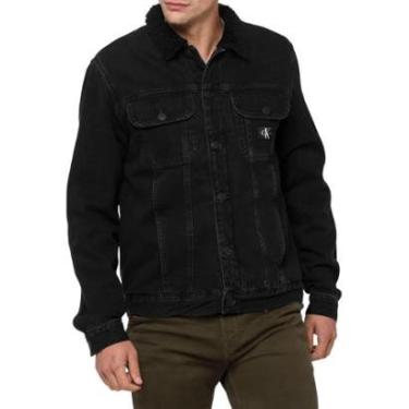 Imagem de Jaqueta Calvin Klein Jeans Trucker Denim Inner Sherpa Masculina-Masculino