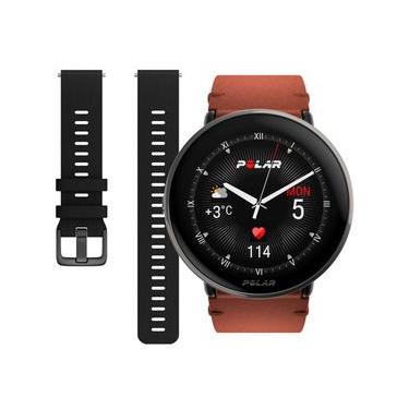 Imagem de Relógio Fitness Polar Ignite 3 Titanium C/ Pulseira Extra de Couro