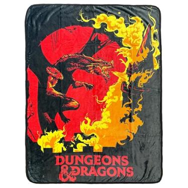 Imagem de Surreal Entertainment Manta Dungeons & Dragons D&D Castelo Vermelho Inferno Dragão 114 x 152 cm