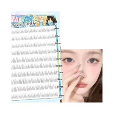 Imagem de Cílios Postiços Naturais Em Forma De Cauda De Peixe, 10 Linhas, Volume