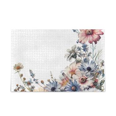 Imagem de WELLDAY Quebra-cabeça flores silvestres padrão 1000 peças grande jogo de arte para adultos adolescentes