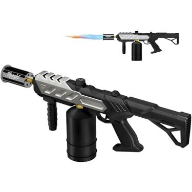 Imagem de Poderosa pistola de tocha de propano, maçarico de sopro com chama ajustável, lança-chamas, kits de soldagem a gás para churrasco, bife escaldante, acampamento e isqueiro de carvão (banco não incluído)