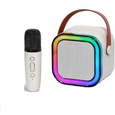 Imagem de Karaoke Infantil Portátil Bluetooth Efeitos de Voz Divertidos LED Mult