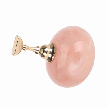 Imagem de Ymiko Base Dourada Magnética de Madeira Grão Manicure Expositor para a Prática Arte do Prego, Prateleira Organizador Com Suportes Ponta (Rosa + 1 base dourada)