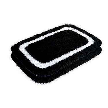 Imagem de Kit 2 Tapetes 60cm x 40cm Frufru Multiuso Malha Gel Decoração Sala Qua