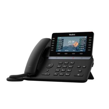 Imagem de Yealink SIP-T85W – 1301220 – Telefone IP Wi-Fi – 16 contas SIP – Tela LCD colorida de 5,5 polegadas – Gigabit Ethernet de porta dupla, PoE, adaptador de energia não incluído