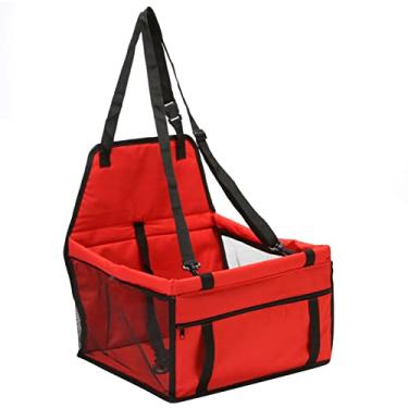 Imagem de Cadeira Elevada para Cães no Carro Cesto de Viagem Pets com Cinto Segurança Protetor Assento Gatos Traseiro Design Malha Plegável Tecido Oxford 600D Pequenos e Médios