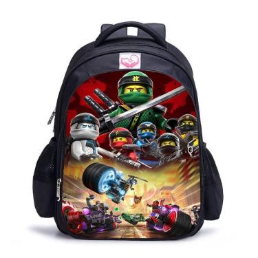 Imagem de Mochila escolar Ninjagoes Anime para crianças em Oxford 37x17x42cm