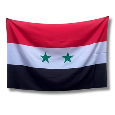 Imagem de Bandeira Decorativa Síria, Uso Interno e Externo, Oxford Premium, Sublimação a Laser, Multicolorido, 150x100cm, Decoração