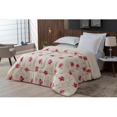 Imagem de Coberdrom Sherpa/Percal 180 Fios Estampado Queen Gran Moratta 01 Peça - Floral Rose