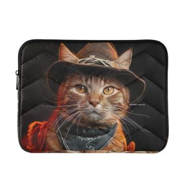 Imagem de Capa acolchoada para laptop gato engraçado animal fofo à prova de choque capa protetora para notebook capas de computador para laptops de 13 polegadas
