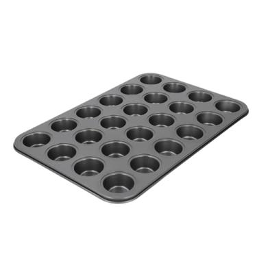 Imagem de AUNMAS Mini Panela de Muffin, Bandeja Antiaderente de Aço Carbono para Cupcake, 24 Xícaras, para Cozinha Doméstica e Padarias
